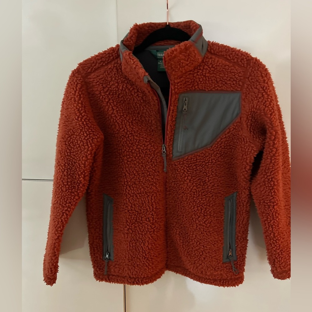 LL Bean Sherpa Jacket Kid Size M